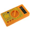 thumbnail image 3 of Voltage Tester, DT-830D Digital Multimeter with Buzzer Alarm Orange Case Voltage Amp Ohm Tester Probe DC AC LCD Overload, 3 of 4