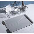 thumbnail image 6 of Dish Rack, Large Capacity, Dish Drying Rack with Cutlery Holder, Removable Drip Tray, Compact Kitchen Drainers for Countertop, Grey, 6 of 10