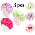 thumbnail image 2 of Coofit Enfants Tache Capot Réversible: 3PCS Réglable Perte de Cheveux Chapeau Nuit Sommeil Casquette, 2 of 10