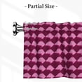 thumbnail image 5 of Drapery Wear Rod Short Curtain 54x18in Filter With Light Feature For Easy Installation Rod Free For Bedroom Kitchen Bathroom\r\n Magenta Houndstooth_4, 5 of 7