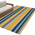 thumbnail image 2 of 3'x5' Area Rugs, Yellow Blue Striped Indoor Outdoor Area Rug for Living Room Bedroom, Farmhouse Vintage Stripe Washable Bathroom Rugs Kitchen Floor Carpet Mats Home Decor Aesthetic, 2 of 8