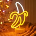 thumbnail image 5 of LED Banana Night Light, Fruit Shaped Neon Atmosphere Light, USB & Battery Powered Decorative Lamp for Bedroom Party Room(H), 5 of 6