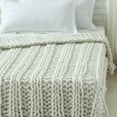 thumbnail image 4 of Favager Channel Knit Throw - Extra Soft, 40" x 60", Cream White, 4 of 10