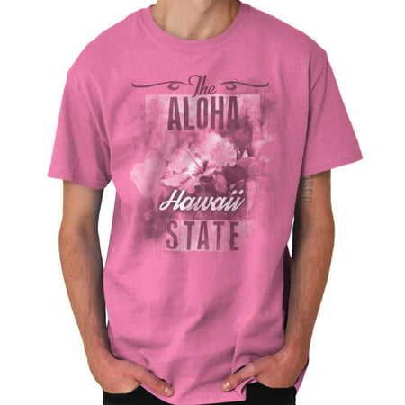 Brisco Brands Hawaii State Flower Hibiscus HI Lady Short Sleeve T (Best Hawaiian Shirt Brands)