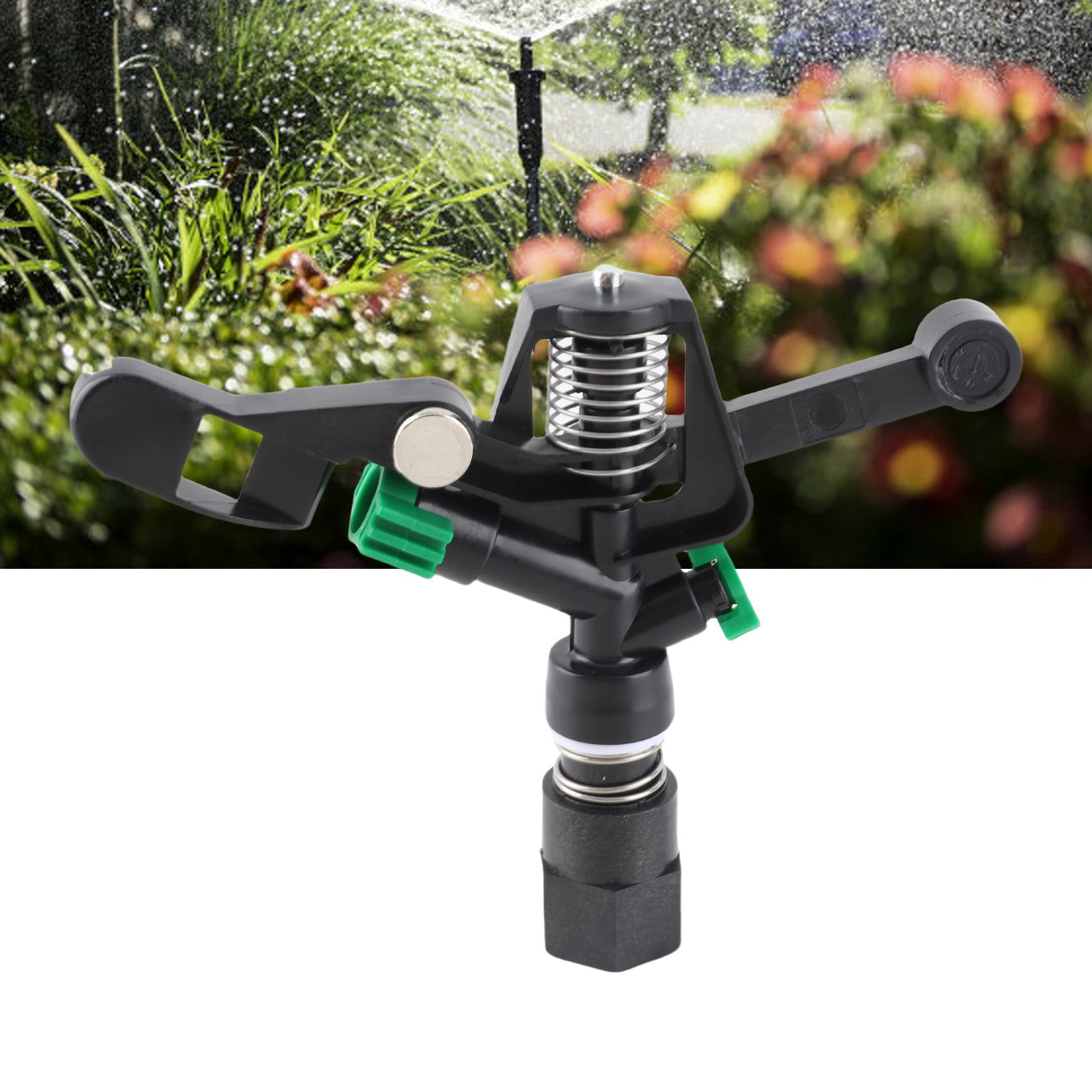 BIMZUC 5Pcs 3/4in DN20 Rotating Sprinkler Rocker Nozzle, High-Performance Garden Lawn Irrigation System for Large Area Agricultural Watering (32.8-65.6ft Spray Diameter)