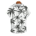 thumbnail image 3 of DJDLJWCJ Mens Hawaiian Shirt Relaxed Fit Summer Beach Open Front Vacation Short Sleeve Button Up Summer Tee White XL, 3 of 5
