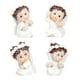 thumbnail image 1 of KAKOWELY 4 mini adornos de ángel de dibujos animados, decoración única para bodas., 1 of 4