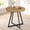 Brown C, variant on Atumcto 31.5" Round Dining Table for 2-4, Modern Small Kitchen Table with Black Metal Legs, Brown (only table)