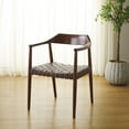 thumbnail image 5 of SAFAVIEH Amycus Accent Chairs, Walnut/Cognac (22 in. W x 20.5 in. D x 28.5 in. H), 5 of 13