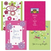 Thinking of You Greeting Cards Value Pack III- Set of 8 (4 Designs) Large 5" x 7" Cards, Sentiments Inside, Friendship Cards, by Current