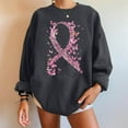 thumbnail image 1 of Simua Women Breast Cancer Awareness Sweatshirt Pink Ribbon Sweatshirts We Fight Together Pullover Tee, 1 of 4