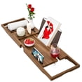 thumbnail image 1 of Bandeja de bañera de madera de teca Caddy Banlilu, tamaño ampliable, 1 of 6