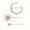 Gold star, variant on EKE Women’s Hair Clip Vintage Retro Back-Wear Elegant Hair Accessory with Fashion Texture