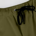 thumbnail image 3 of Abcnature Men's Athletic Shorts, Sports Gym Running Short Pants, Men's Pleated Lace Solid Color Fitness Sports Five-point Shorts, Cargo Casual Hiking Shorts Green L, 3 of 4