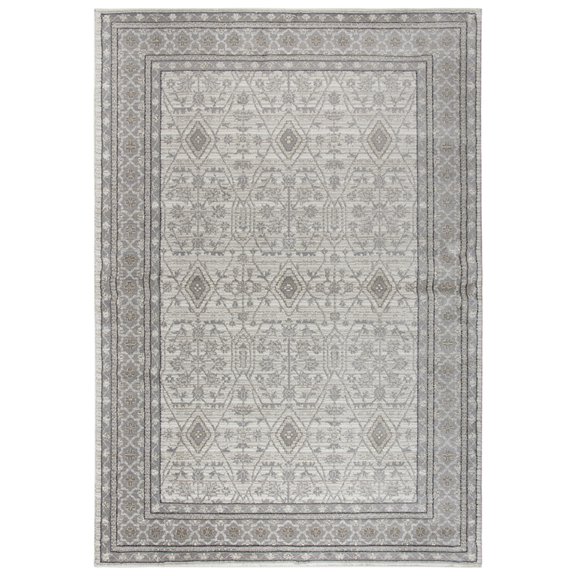 Gatney Rugs Woodwind Area Rug PN6976 Beige Geometric Floral 6' 7" x 9' 6" Rectangle