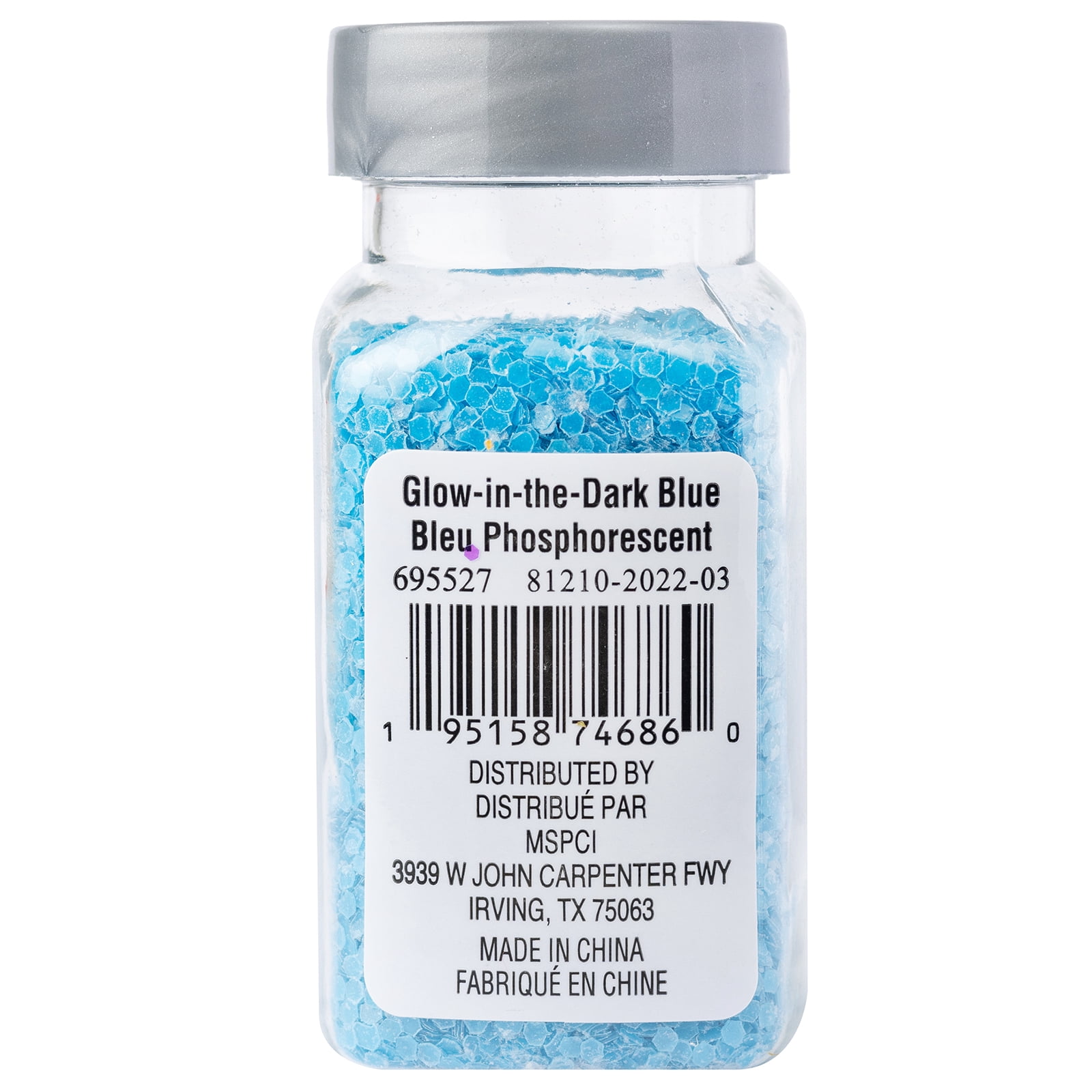 Recollections Blue Glow-in-the-Dark Hexagon Specialty Glitter - 1 oz Jars of Plastic Glitter for Crafts & DIY Projects, 12 Pack
