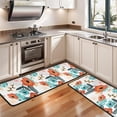 thumbnail image 3 of Kitchen Rugs Sets Of 2,Pioneer Flower Floral Print Pattern Anti Fatigue Kitchen Mat Rugs Non Slip Washable,Decorative Kitchen Floor Mats for Kitchen,Sink,Laundry,17"x47"+17"x47", 3 of 5