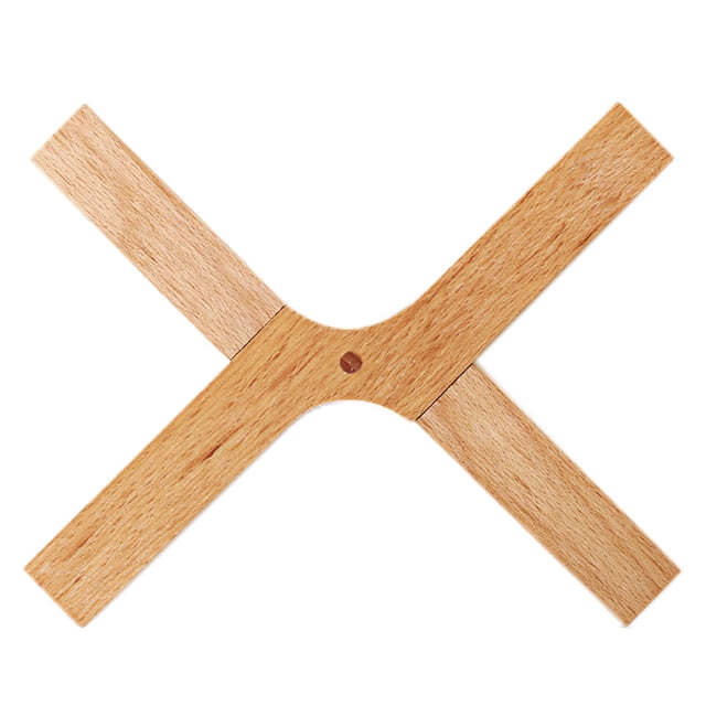 Almohadillapara El Hogar De Haya Simple Almohadilla De Cacerola Plegable Desmontar Tapete De Mesa Creativo Soporte De Olla En Forma Madera Con Línea Suave Para Cocina Sala Speravity HA019457-00