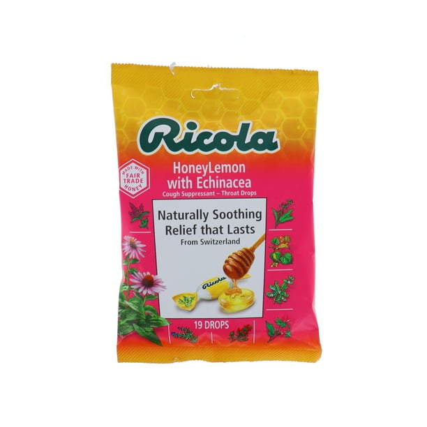 Ricola Honeylemon with Echinacea Cough Suppressant Throat Drop 19 Ct
