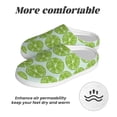 thumbnail image 6 of Daiia Green Lemon Slices Print Women’s Fuzzy Slippers Memory Foam Lightweight House Shoes Cozy Loafer Flannel House Shoes-44/45, 6 of 7