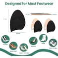 thumbnail image 5 of Welnove Metatarsal Pads - Ball of Foot Cushions for Women Men, Shoe Inserts for Sandals High Heels - Forefoot Comfort, Non-Slip, 8 Pairs Black, 5 of 7