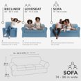 thumbnail image 5 of Zenna Home Simply Fit 4-Piece Steps Stretch Sofa Slipcover, Slate, 5 of 6