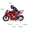 thumbnail image 4 of TFixol Moto Acrobatique Auto-Équilibrée 1/6 Échelle HC-802 avec Télécommande 2.4G, Dérive 360°, Support Roue Unique, Rouge (Édition Batterie Triple), 4 of 7