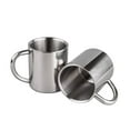 thumbnail image 1 of Tazas irrompibles para niños, tazas de café de doble pared para acampar, taza de acero inoxidable de 220ml con asa, juego de 2, 1 of 5