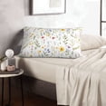 thumbnail image 6 of Daiia Watercolor Floral A Bedding Waterproof Pillow Protector Zippered Queen – Bed Bug Proof Pillow Encasement-14"x20", 6 of 6