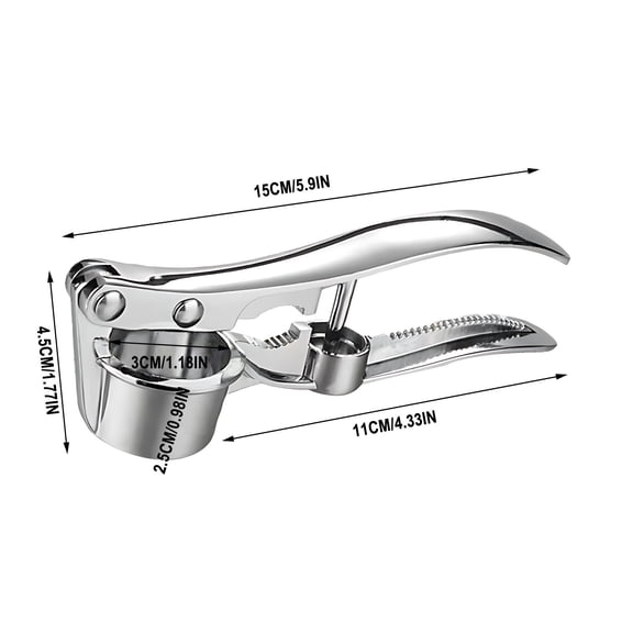 Rkxzt Multifunctional Garlic Press,Alloy Garlic Press 5 in 1 Manual Garlic Crusher Mincer Puree Extra Large Kitchen Tool,Kitchen Utensils
