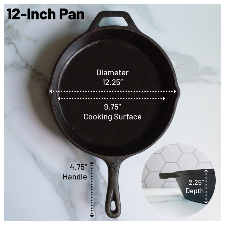 Backcountry Iron 12 Inch Round Large Pre-Seasoned Cast Iron