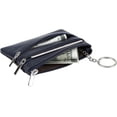 thumbnail image 3 of LAICAIW Women's Genuine Leather Coin Purse Mini Pouch Change Wallet with Keychain, navyblue, 3 of 7