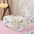 thumbnail image 5 of Homewish Spring Garden Flower Zipper Twin Comforter Sets with Fitted Sheet and 2 Pillowcases,Girls Floral Dragonfly Zipper Bedding Set,Pink Reversible,4 Pieces, 5 of 7