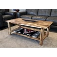 thumbnail image 4 of Solid Acacia Wood Architectural Coffee Table, Natural, 4 of 5