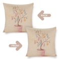 thumbnail image 3 of Linen Pillow Cover Happy Easter Pillowcases Easter Tree Eggs Decorative Pillowcases Gifts for Home Decor 18"x18" for Girls Friends Daughter Niece Women, 3 of 7