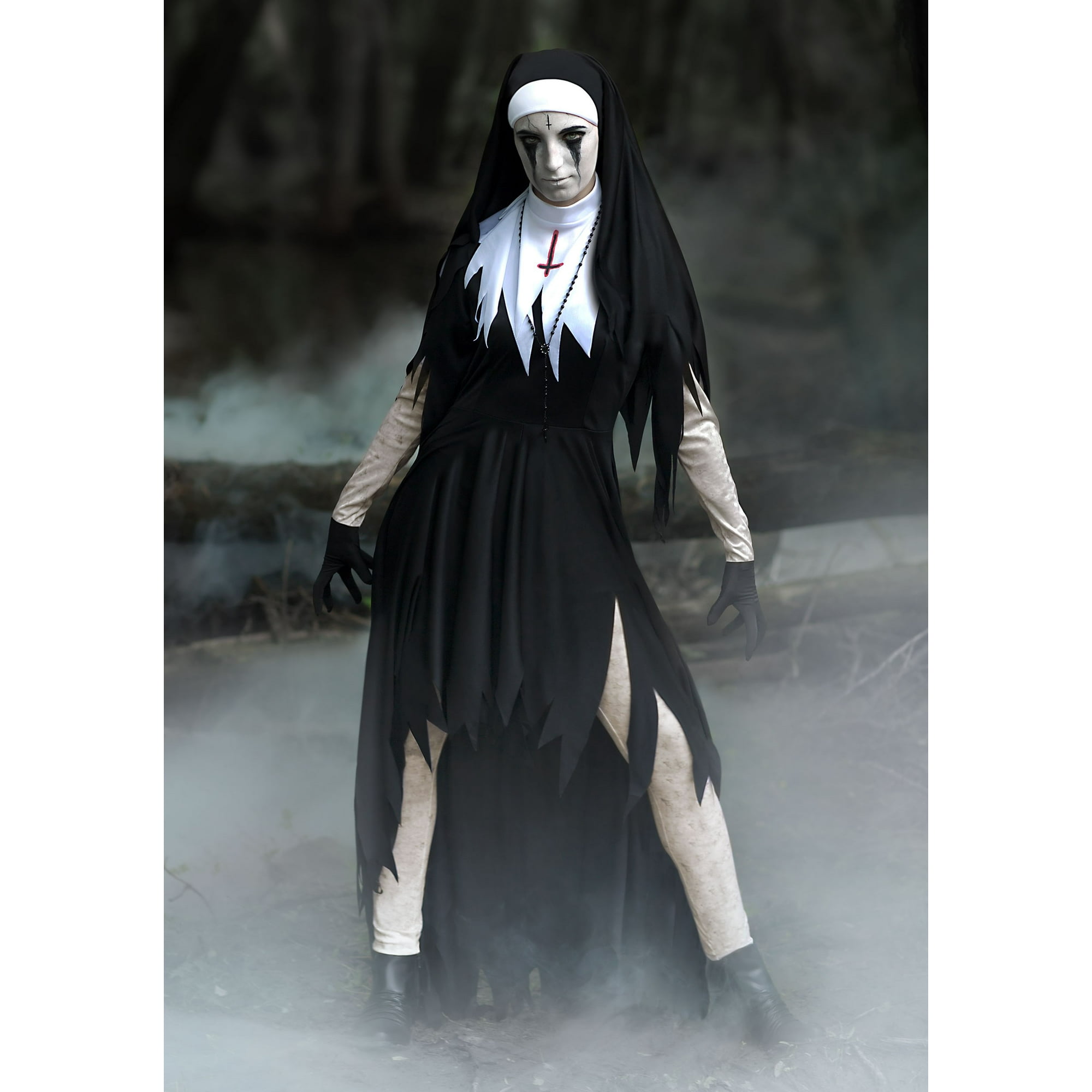 Women s Plus Size Dreadful Nun Costume Walmart