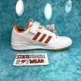 thumbnail image 3 of Ad-id-as Forum Low White True Orange men's Retro Leather Low Top Shoes Size 9.5, 3 of 5