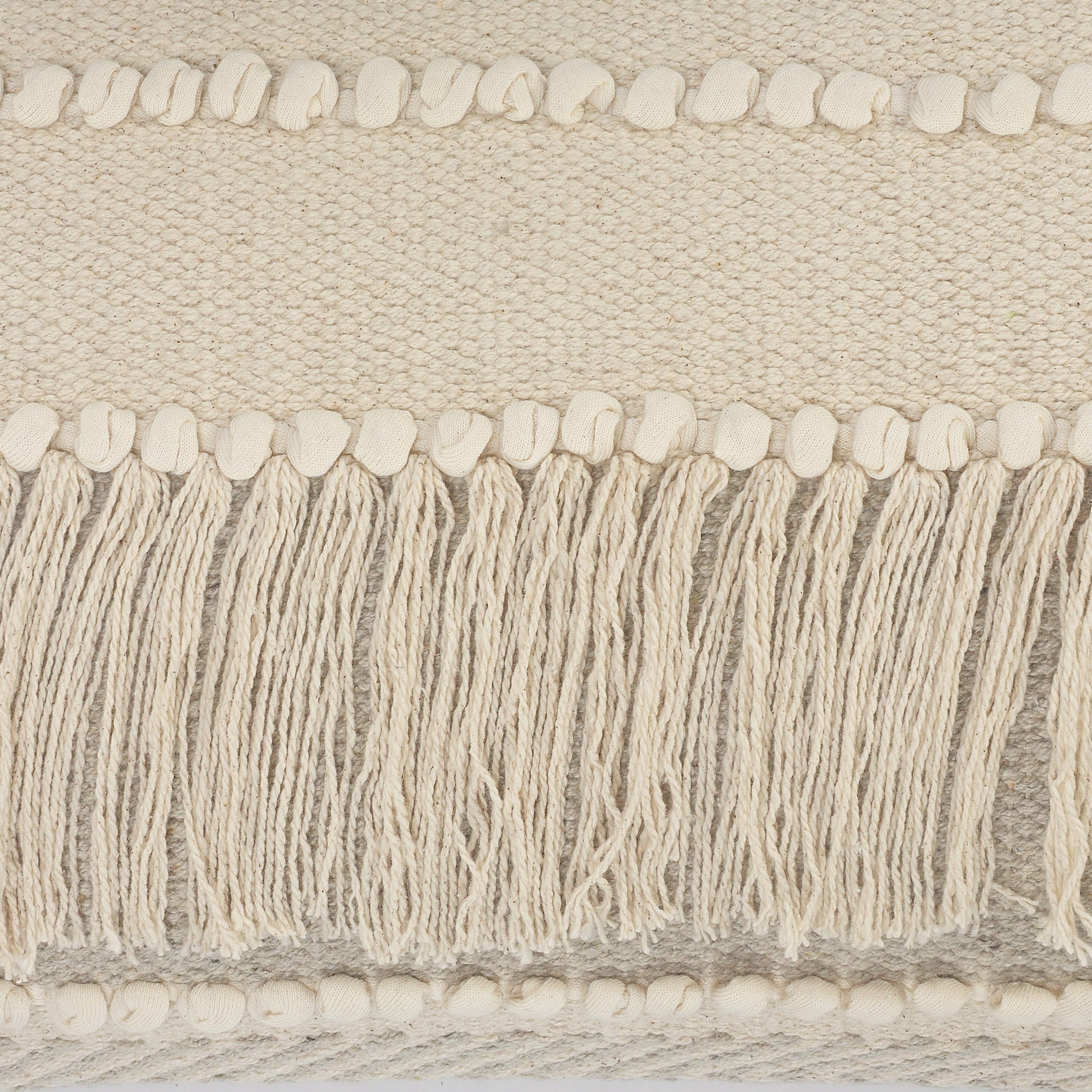Willey Woven Paths Over-Tufted Throw Pillow, Beige, 14" x 36"