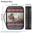 thumbnail image 4 of FKELYI American Tribal Running Horse Print PU Leather Bible Cover Lightweight Church Bible Bag with Zipper Pocket Dust-Proof Book Organizer Holder for Prayer Study Christian Bag, 4 of 6