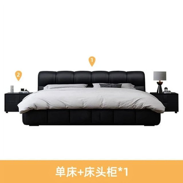 Black Minimalist Double Bed Modern Aesthetic Luxury Wood Bedroom Bed Queen Size Camas Y Muebles Dormitorio Home Furniture My Lux Decor Round