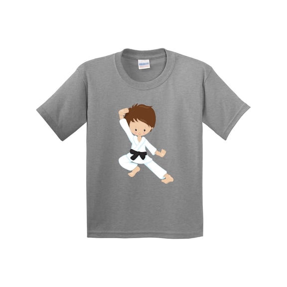 Inktastic Karate Boy, Cute Boy, Black Belt, Brown Hair Youth T-Shirt