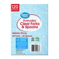 thumbnail image 6 of Great Value Plastic Everyday Clear Fork and Spoon Combo, 120 Count, 6 of 9