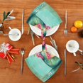 thumbnail image 4 of BZSMCE Satin Native Fab Cotton Dinner Napkin Colorful Blossom Reusable, 4 of 8