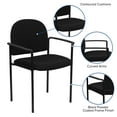 thumbnail image 4 of Flash Furniture Tiffany Stacking Fabric Side Reception Chair with Armrests, Black, 4 of 13