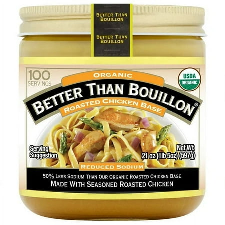 Better than Bouillon Organic Low Sodium Roasted Chicken Base  21 Ounce