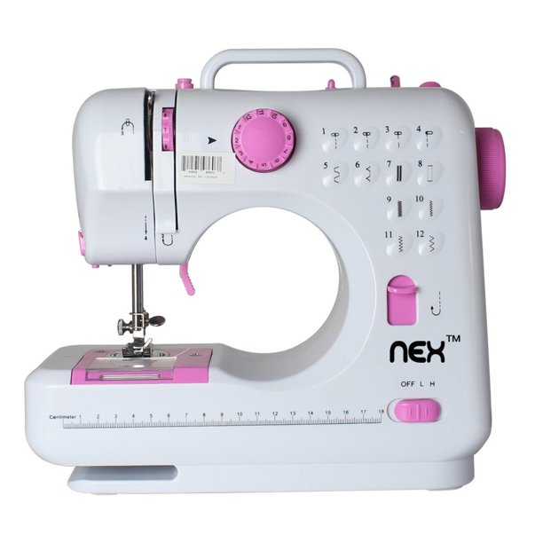 Portable Sewing Machine with 12 Builtin Stitches and LED Light Pink