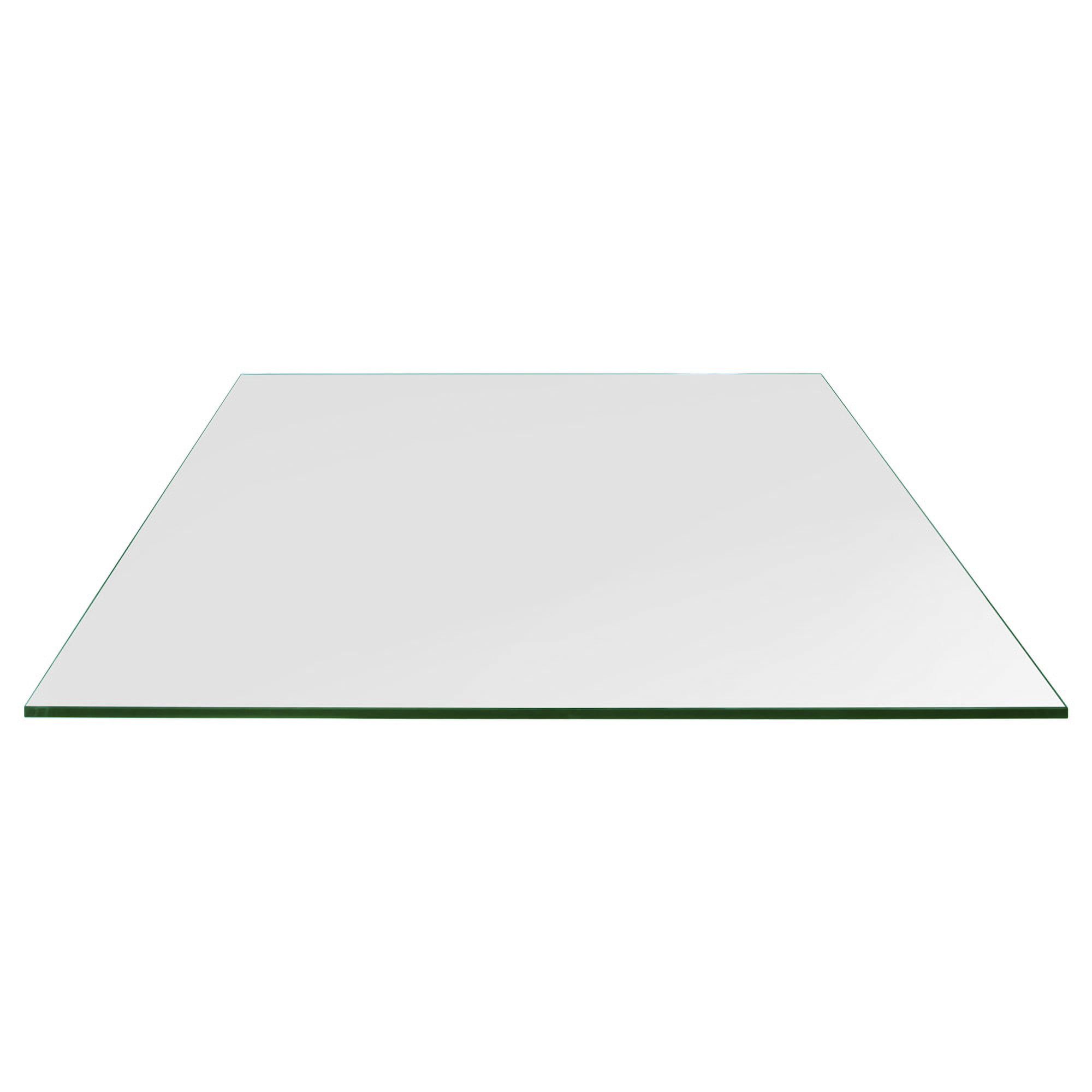 24 X 48 Rectangle Tempered Glass Table Top 1/2 Thick 1 Beveled Edge
