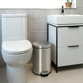 thumbnail image 4 of iTouchless SoftStep Round Stainless Steel Step Trash Can with Hinged Lid 3.17 Gallon (IP03RSS), 4 of 7