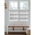 thumbnail image 7 of Half Window Curtain 36 Inches Long, Boho Geometric Window Treatment Curtain Drapes, Black White Modern Abstract Art Aesthetics Small Tier Curtains for Bathroom Over Sink, 27.5"x36", 2 Panels, 7 of 7