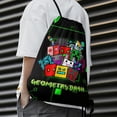 thumbnail image 4 of Geometry Dash Drawstring Bags Lightweight Shoulder Backpack High Capacity Sport Bag Gym Sack Beach Daypack for Men Women, 4 of 8